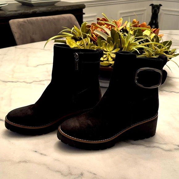 Blondo Suede Leather Boots Waterproof Boack 6.5 - Picture 5 of 10